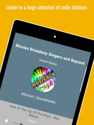 Broadway Musicals Radio android App screenshot 1